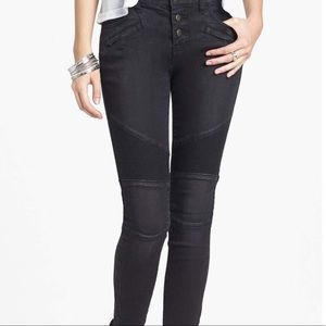 Free People Black Moto Jeans (Size 27)